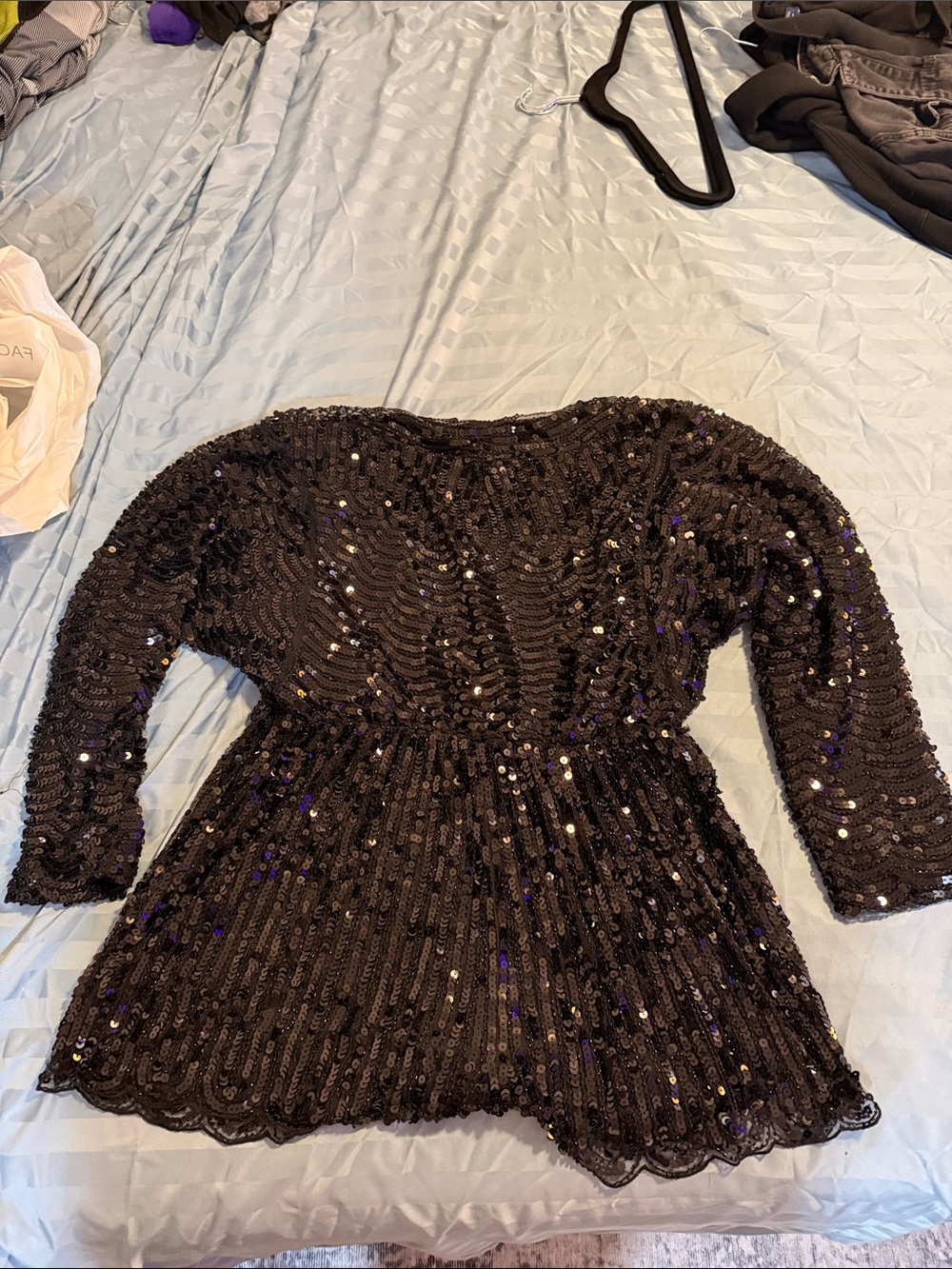 Endless Rose Black Sequin Accent Romper